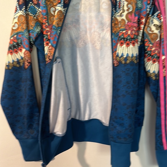 ADIDAS Originals x Farm Rio Butterfly Mosaic Track Zip Jacket women size Large - Picture 12 of 12